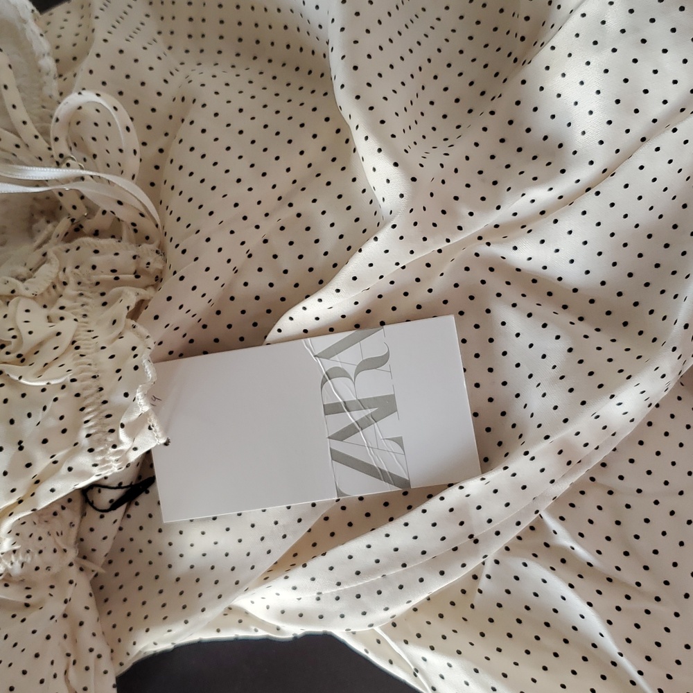 ZARA -SATIN EFFECT PRINT DRESS SIZE XS - Picture 14 of 16